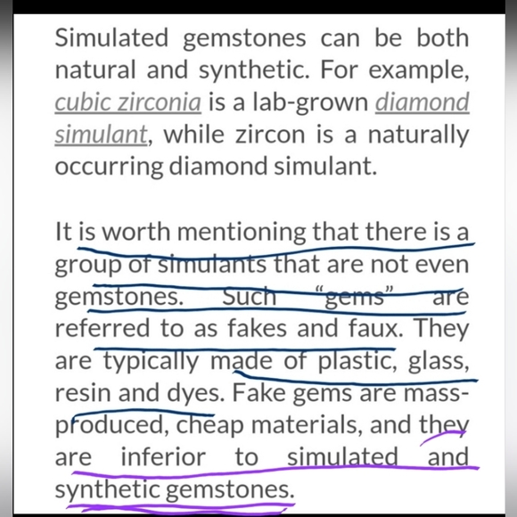 Simulated(lab grown) doesnt mean fake?Lab moissenite? Lab diamonds? I'm confused - Picture 6 of 10